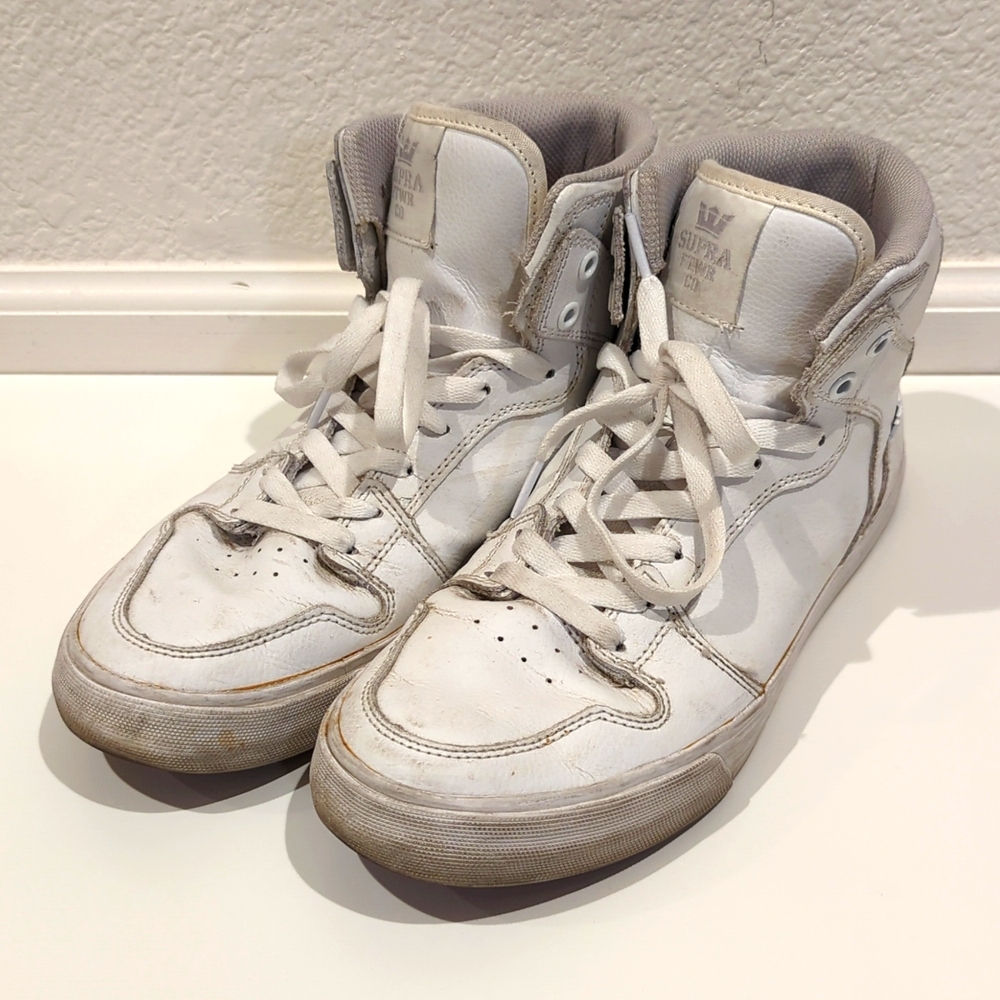 Supra Vaider White Leather Men's 8.5